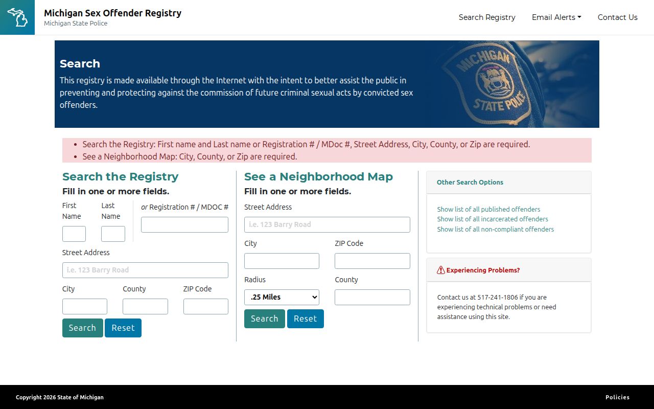 Orion Township residents directory official Michigan registry search interface